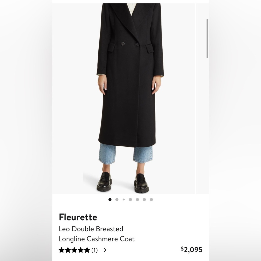 Fleurette long cashmere coat